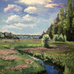 Река в зеленом лесу